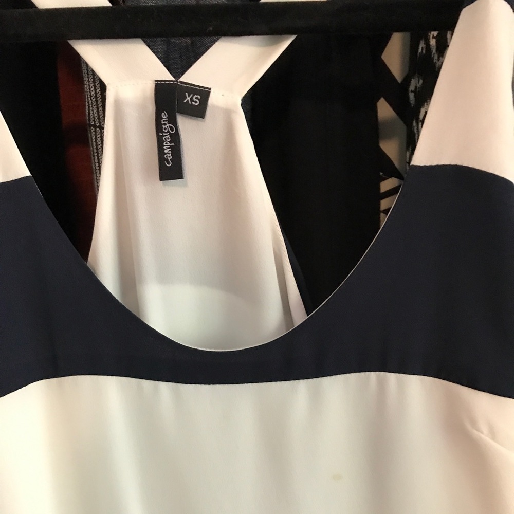 Blue & White Striped Maxi Dress - Picture 5 of 8